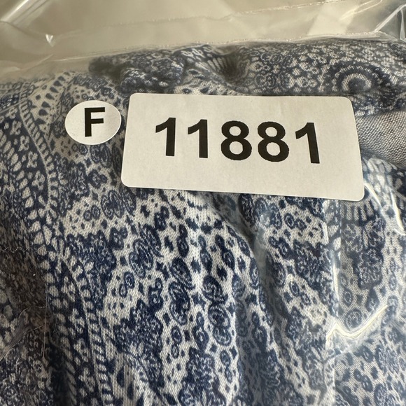 Torrid Maxi Dress Blue White Geometric Paisley Print Halter‎ Neck Tiered Size 2X - Picture 8 of 8